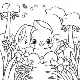 Makulay Na Hardin Ng Tagsibol Na Pahina Ng Kulay 655 1634