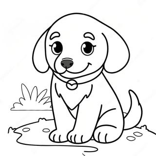 Pahina Ng Kulay Ng Cute Na Tuta Ng Golden Retriever 67433-14754