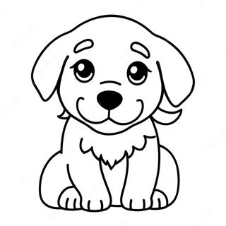 Pahina Ng Kulay Ng Cute Na Tuta Ng Golden Retriever 67433-14756