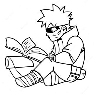 Kakashi Hatake Na Nagbabasa Ng Libro Na Pahina Ng Kulay 7021-928