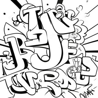 Makulay Na Pahina Ng Kulay Ng Gangster Graffiti Letters 71405-15644