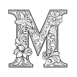 Pahina Ng Kulay Ng Letra M 71755-15708