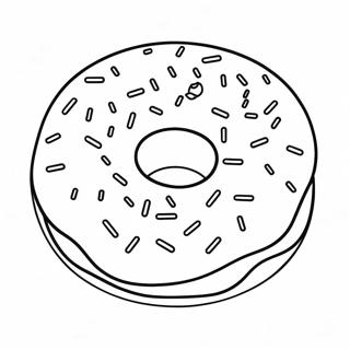 Kaakit Akit Na Donut Na May Sprinkles Na Pahina Ng Kulay 72010-15864