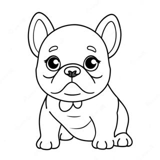 Cute Na Tuta Ng French Bulldog Na Pahina Ng Kulay 72337-16110