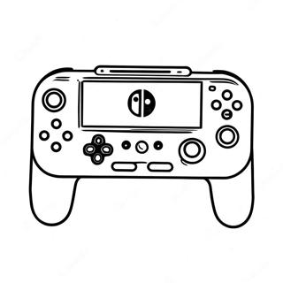 Makulay Na Nintendo Switch Na May Joy Con Controllers Na Pahina Ng Kulay 72414-16169