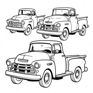 Klasikong Pahina Ng Kulay Ng Chevy Truck 72491-16232