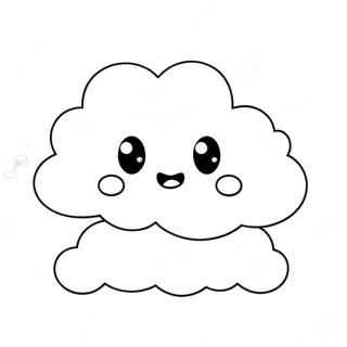 Pahina Ng Kulay Ng Cute Na Cartoon Na Ulap 73321-16883