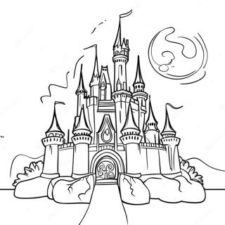 Pahina Ng Kulay Ng Magical Na Disney Castle 73343-16889