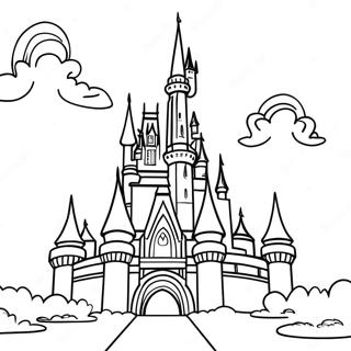 Pahina Ng Kulay Ng Magical Na Disney Castle 73343-16890