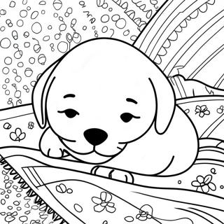 Inaantok Na Tuta Sa Kumot Pahina Ng Kulay 73524-17041