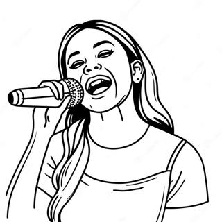 Pahina Ng Kulay Ni Olivia Rodrigo Na Kumakanta Sa Entablado 73701 17172