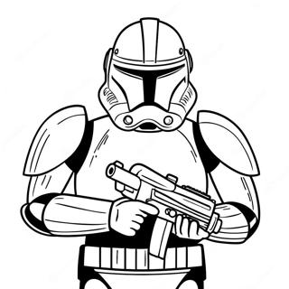 Matinding Clone Trooper Na May Blaster Pahina Ng Kulay Mga Pahina Ng Kulay