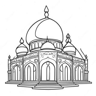 Magandang Mosque Na Pahina Ng Kulay 74035-17429