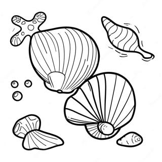 Pahina Ng Kulay Para Sa Seashell 74137-17506