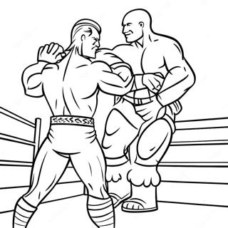 Epikong Wwe Wrestler Showdown Na Pahina Ng Kulay 74520-17810