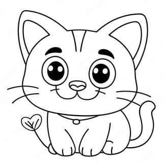 Pahina Ng Kulay Ng Masayahing Cartoon Cat 74752-17989