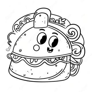 Pahina Ng Kulay Ng Nakakatawang Taco Na May Mata 74802 18032