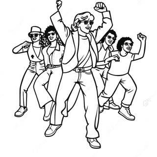 Pahina Ng Kulay Ng Funky Na Party Ng Sayaw Ng 80s 74960 18162