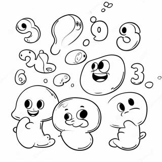 Nakakatawang Cartoon Na Mga Numero Pahina Ng Kulay 75501-18582