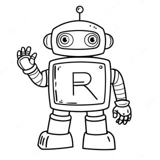 Robot Na Letra R Na Pahina Ng Kulay 75577-18637