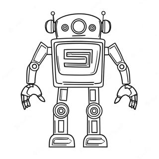 Robot Na Letra R Na Pahina Ng Kulay 75577-18639