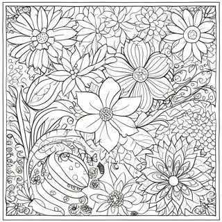 Makukulay Na Pattern Ng Floral Quilt Na Pahina Ng Kulay 75600-18650