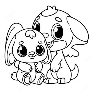 Cute Stitch And Angel Mga Pahina Ng Kulay