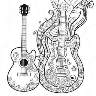 Makulay Na Gitara Pahina Ng Kulay 76345-19229