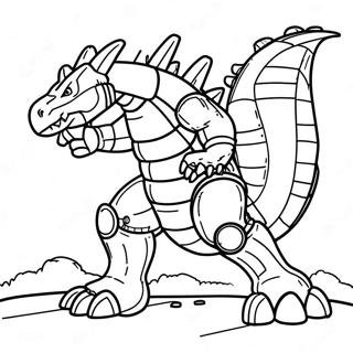 Pahina Ng Kulay Ng Mechagodzilla Sa Laban Mga Pahina Ng Kulay