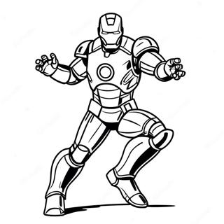 Iron Man Sa Kanyang Pulang Baluti Na Pahina Ng Kulay 7654-1381