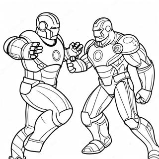 Iron Man Laban Kay Thanos Na Pahina Ng Kulay 7656 1123