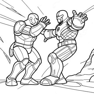 Iron Man Laban Kay Thanos Na Pahina Ng Kulay 7656 1124