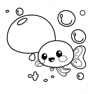 Masayang Mga Bula Na Lumulutang Pahina Ng Kulay 76832-19614