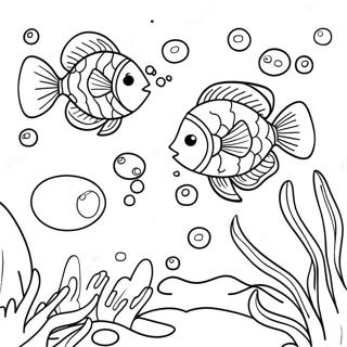 Mga Bula At Isda Sa Ilalim Ng Tubig Pahina Ng Kulay 76834-19622