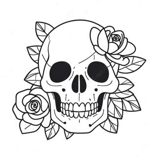 Pahina Ng Kulay Ng Eleganteng Bungo Ng Rosas 77628-20211