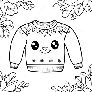 Cute Na Pahina Ng Kulay Ng Pangit Na Sweater Ng Pasko 77890 20421