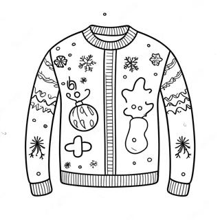 Cute Na Pahina Ng Kulay Ng Pangit Na Sweater Ng Pasko 77890 20423