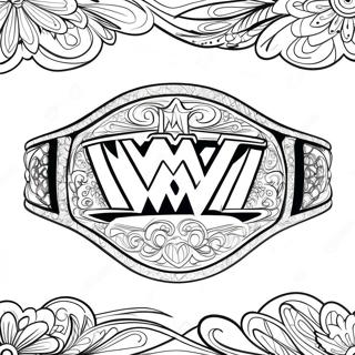 Makulay Na Pahina Ng Kulay Ng Championship Belt Ng Wwe 78017-20515