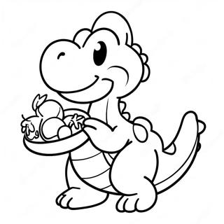 Pahina Ng Kulay Ni Yoshi Na Kumakain Ng Prutas 78457-20864