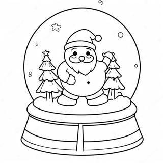 Mahika Ng Snowglobe Kasama Si Santa Pahina Ng Kulay 78945-21230