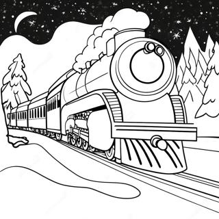 Mahika Ng Polar Express Gabi Na Eksena Pahina Ng Kulay 79255-21474