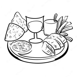 Pahina Ng Kulay Ng Seder Plate Ng Passover 79926-21985