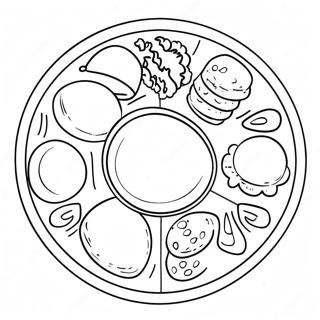Pahina Ng Kulay Ng Seder Plate Ng Passover 79926-21986