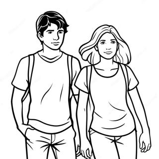 Percy Jackson At Annabeth Chase Na Pahina Ng Kulay 80184 22186