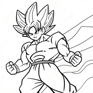 Goku Super Saiyan Na Pagbabago Na Pahina Ng Kulay 8026-2662