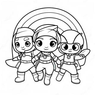 Pahina Ng Kulay Ng Colorful Rainbow Rangers Adventure 80285 22260