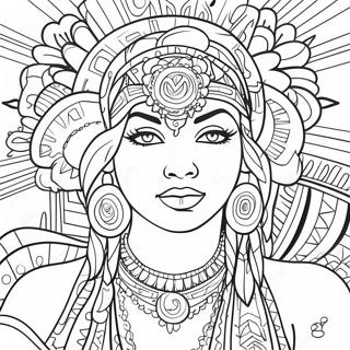 Makulay Na Chicano Art Na Pahina Ng Kulay 80337 22299