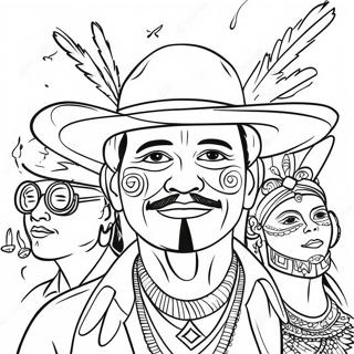 Pagdiriwang Ng Kultura Ng Chicano Na Pahina Ng Kulay 80338-22301