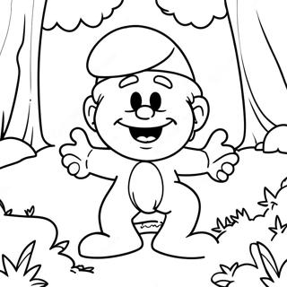Papa Smurf Sa Gubat Na Pahina Ng Kulay 80595-22512