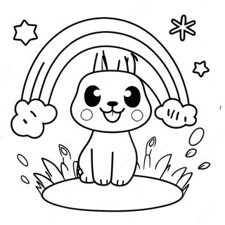 Cyan Rainbow Friends Na Pahina Ng Kulay Ng Mahika 81007-22831